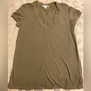 James Perse Womens Short Sleeve Tee Shirt (Size 2) NEVER WORN! (Olive Green)
